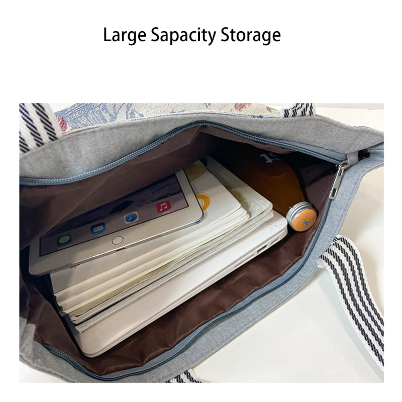 Customized Elephant Pattern Tote Bags Oversized Custom Bohemia Printed Logo Shopping Bag Tote Canvas Tote Bag