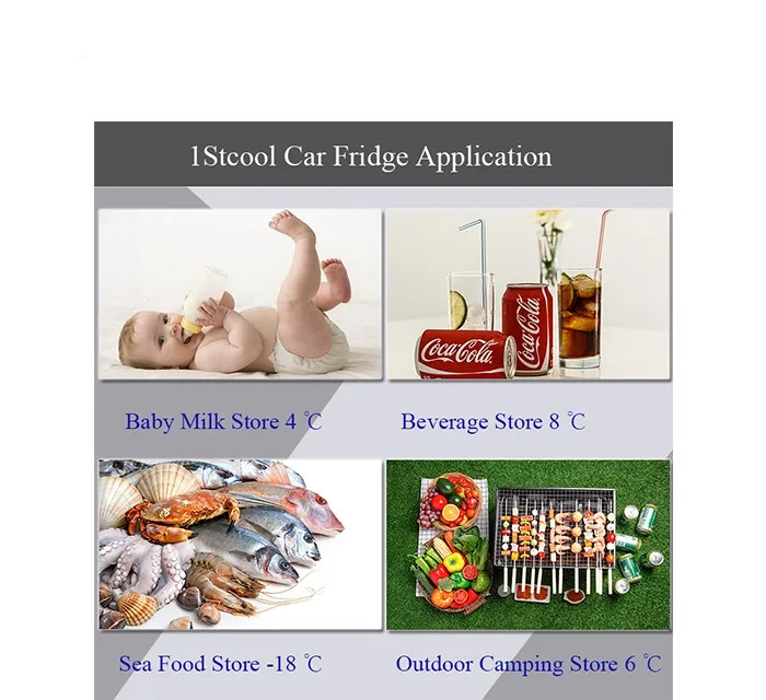 CE Certificate 30L compressor direct cooling dual zone freezer car fridge price for automotive and camping