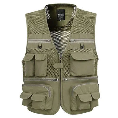 Summer Lightweight Tactical Mesh Vest Men Quick Dry Multi Pockets Fish Hunt Vest Army Shoot Waistcoat (1600129995455)