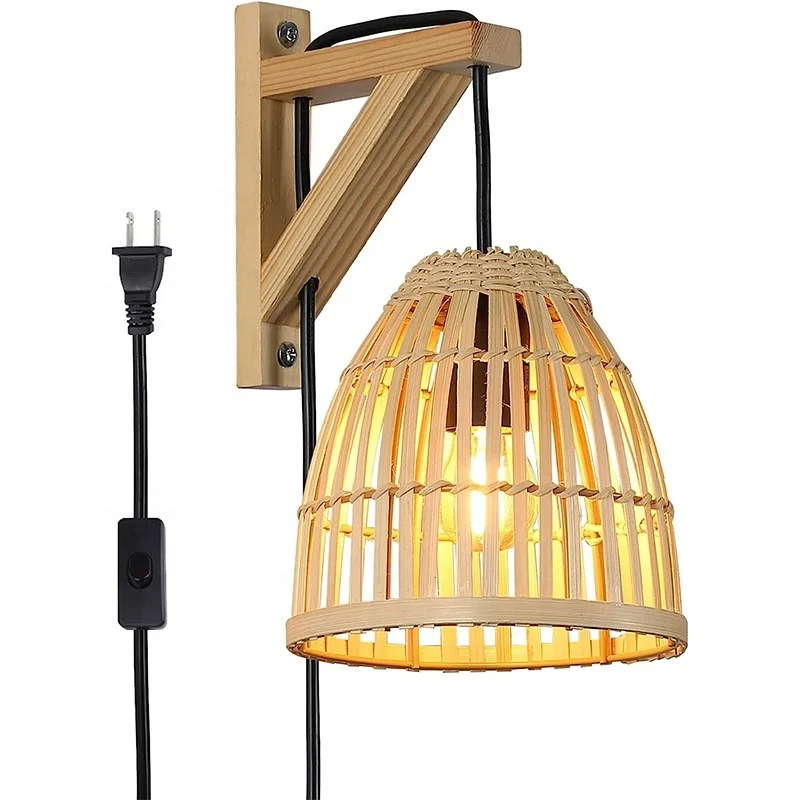 Cheap price indoor lighting customized hotel restaurant bedside bamboo lamp chandelier wall suspension pendant light