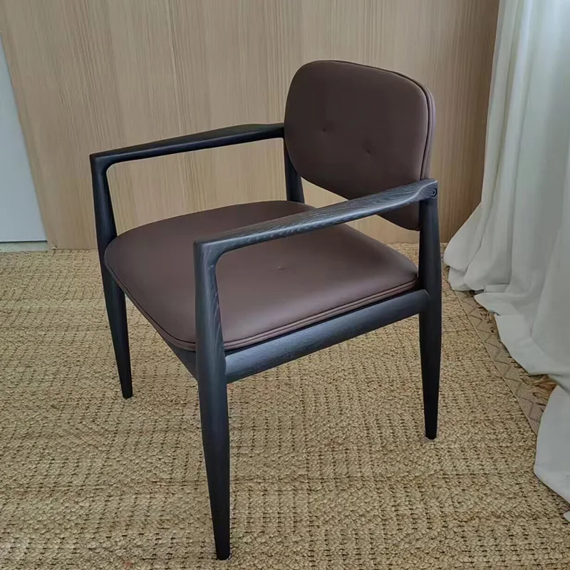 Nordic style design wooden and leather dining room chairs de sillas de madera para comedor tables and chair for restaurant