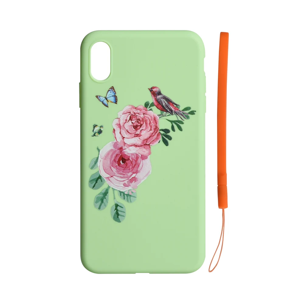 DIY Customize Print Silicone Phone Case shockproof protect TPU back cover  with Strap smart phone case For iphone XS MAX