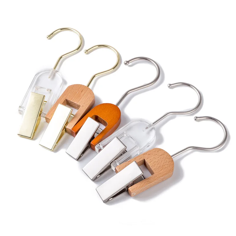 scarf towel hijab hanger with Nordic metal golden hook Custom logo clips hook