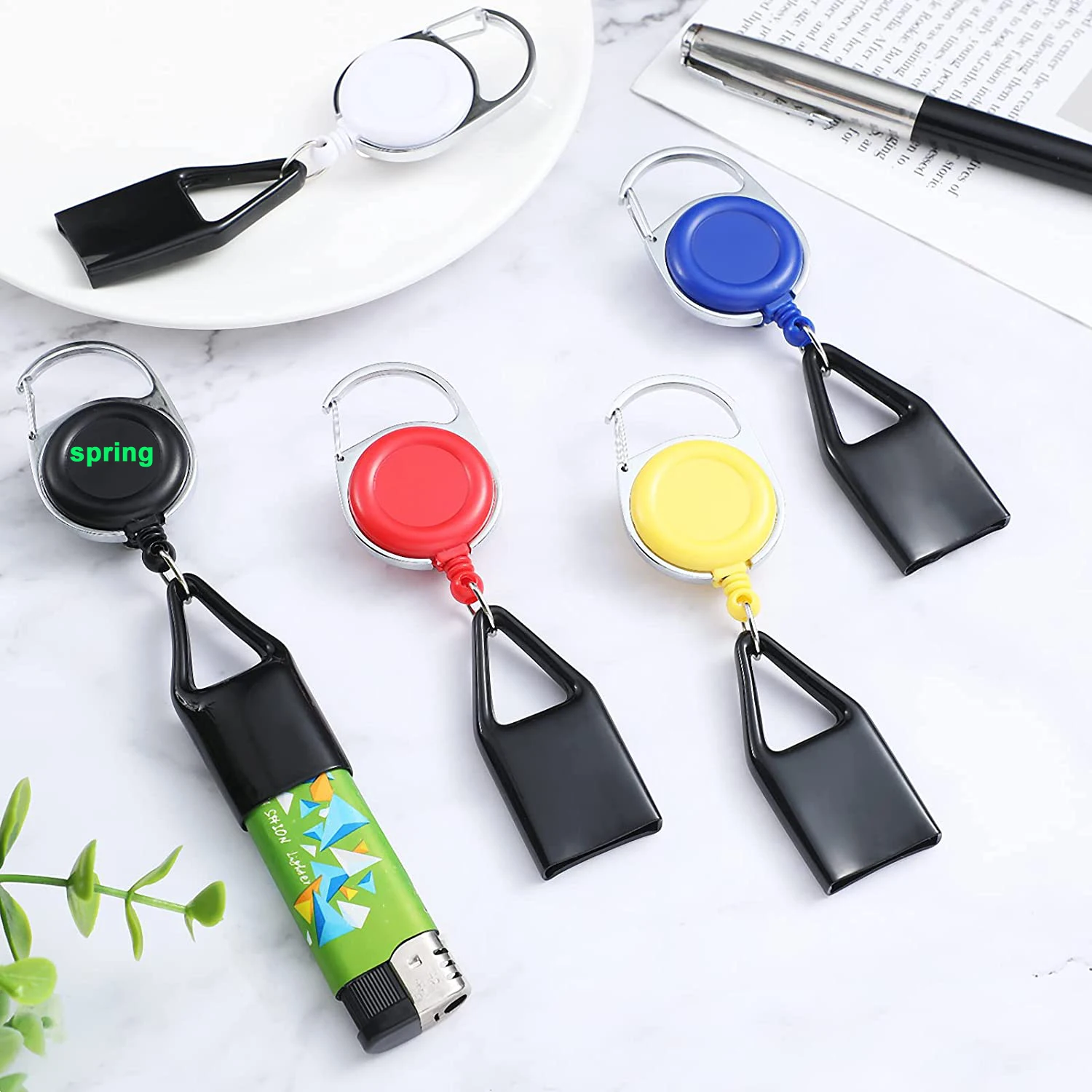 Custom Retractable Clip ID Badge Pull Reel Holders Retractable ID Name Badge Reel  ID Card Holder School Teaching+Office+Home