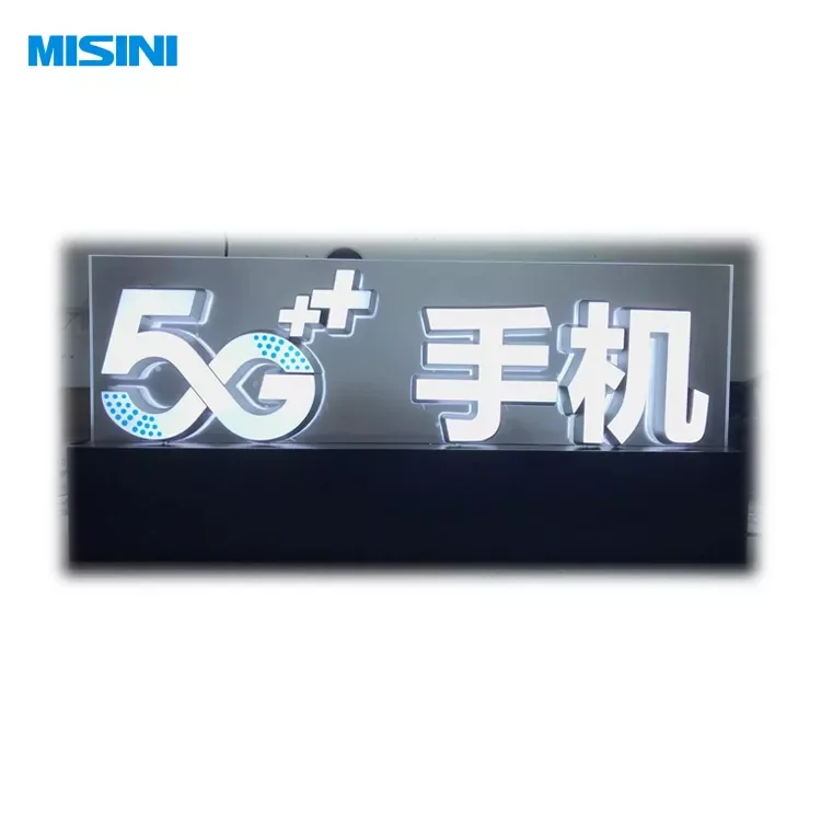 Высокое качество мини светящиеся слова светодиодные вывески магазин мобильный телефон шкаф дисплей стенд