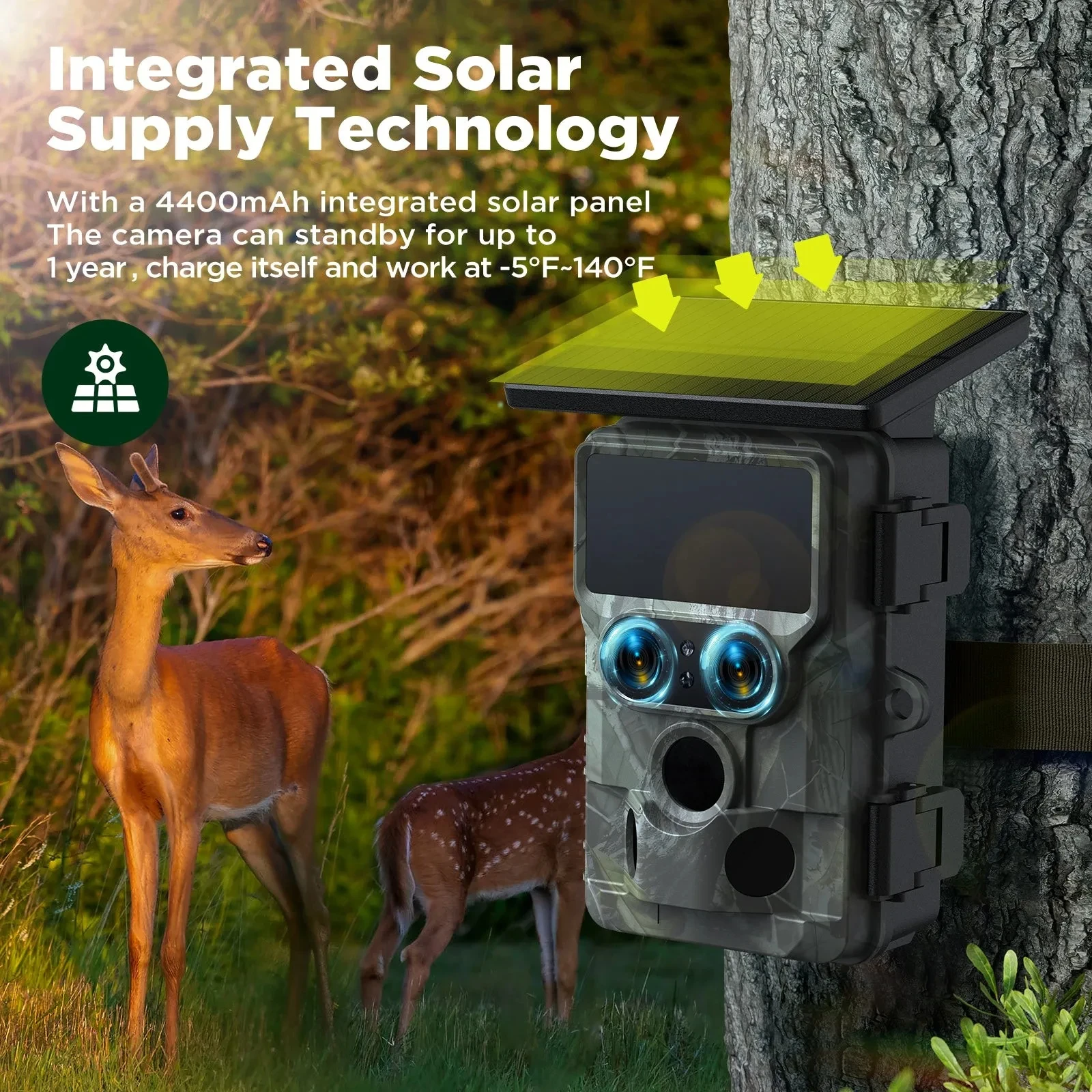 60MP Outdoor forest Deer Hunting Camera 4K wifi solar Game Hunting Trail Camera Solar 4g Camera