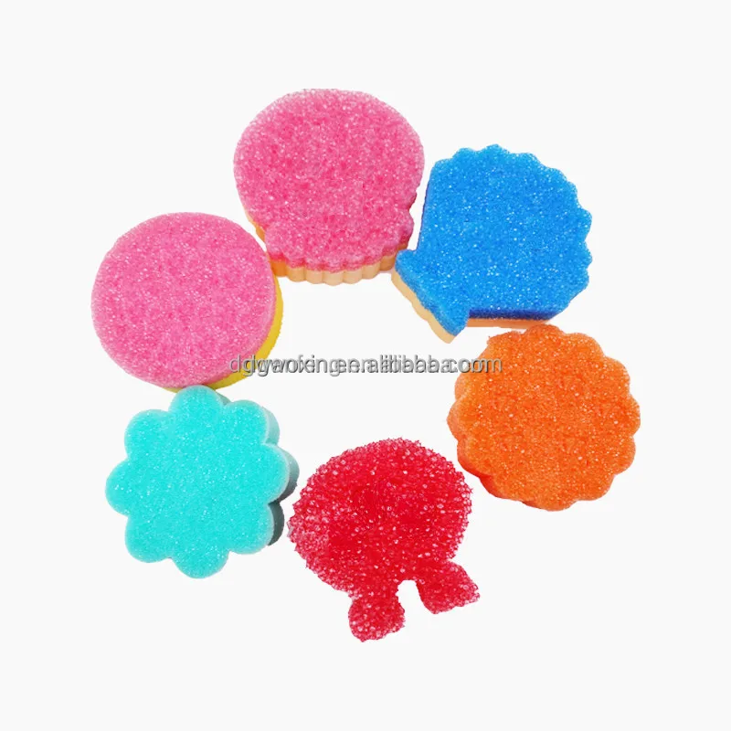 Wholesales Custom Logo Design Colorful Scrub Sponge Temperature Sensitive Sponge Cleaning Sponge Multipurpose For Kitchen