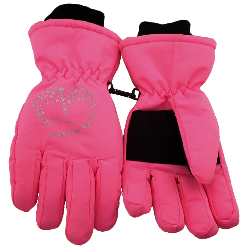 Custom Logo  Outdoor Winter Waterproof Cowhide Leather Thinsulate Lined Ski Gloves Wholesale Gloves For Men Women