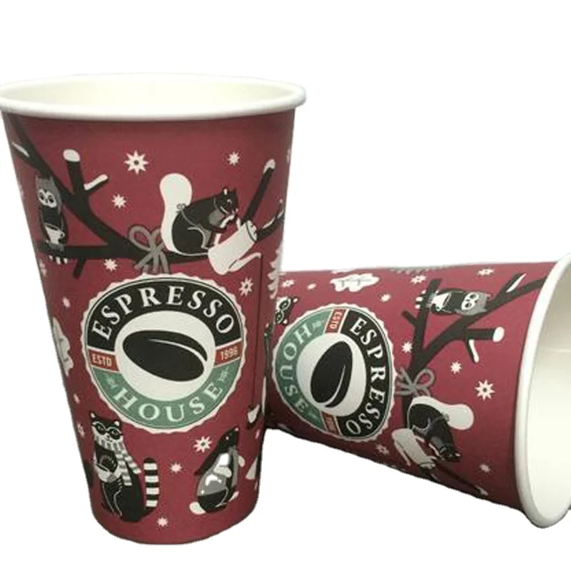 6/8oz disposable paper cup hot/cold drink single/ripple/double wall coffee paper cup