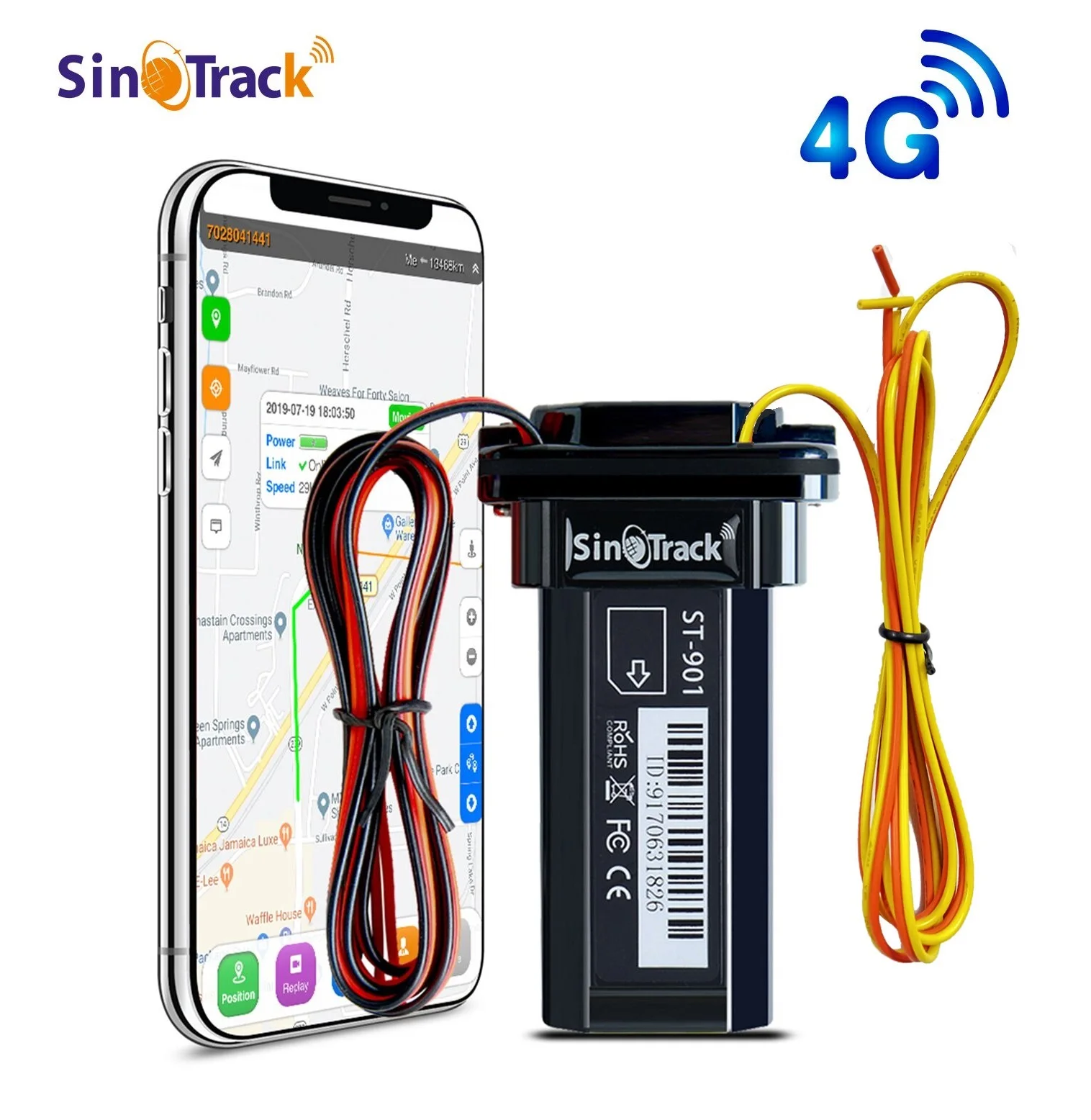 Technology China Wholesale SinoTrack ST 901 Acc Detection 4G GSM GPS Tracker For Motorcycle GPS Tracking Car
