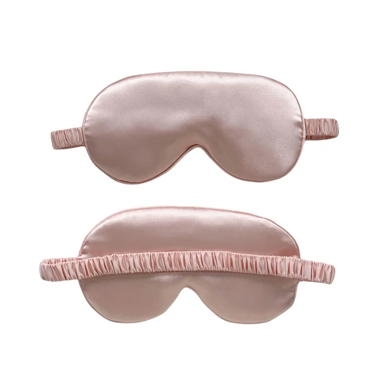 2024 Wholesale Large Size Luxury Soft Smooth Printed Silk Eye Mask Sleep Beauty Eye Mask