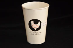 16 OZ disposable paper cups with lids for cold drink