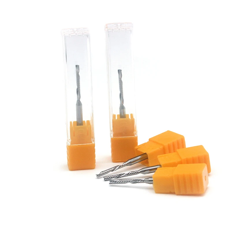 1/8inch Acrylic PVC MDF density board woodworking Single Flute End Mill engraving router bits Milling Cutter for CNC machine
