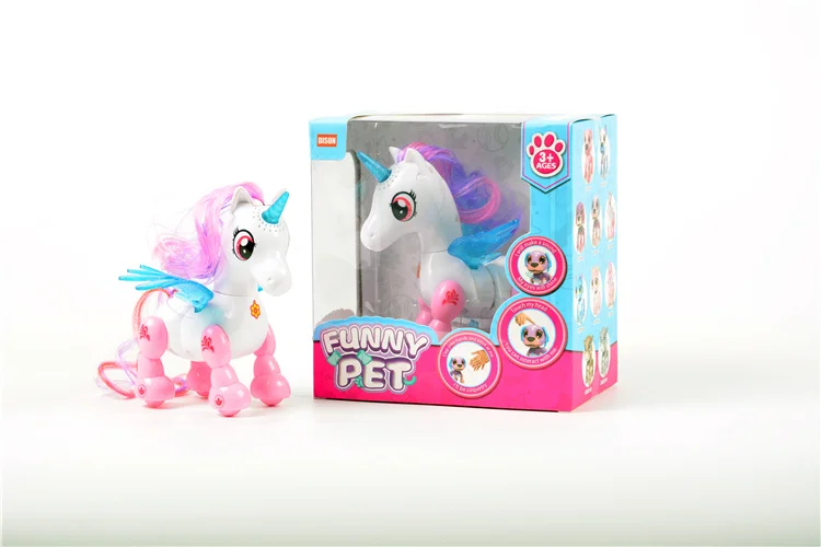 Multi-purpose pink and white smart Unicorn toy for children