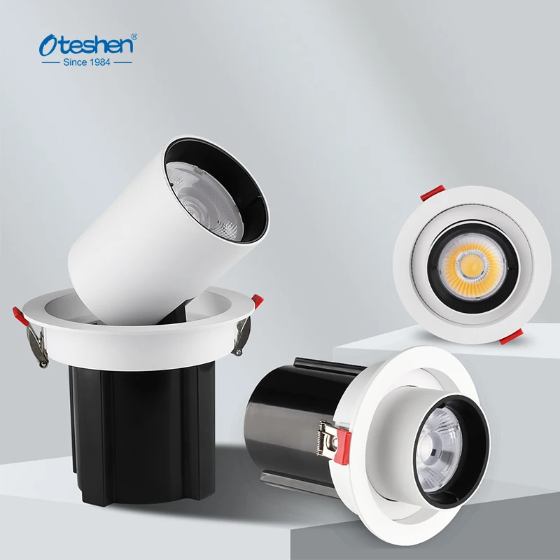 Stetchable Adjustable Cob Recessed Downlight 15W Die-Cast Aluminum  Commercial Led Spot Light
