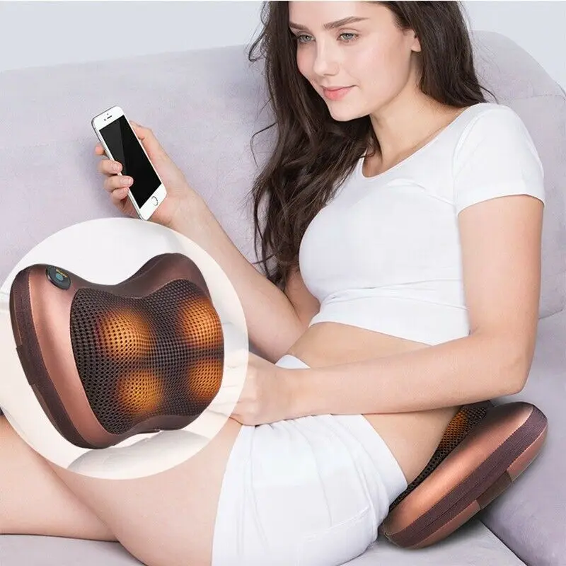 Electric pillow massager Shiatsu Back Neck Massager with Heat Cervical Neck Traction Device