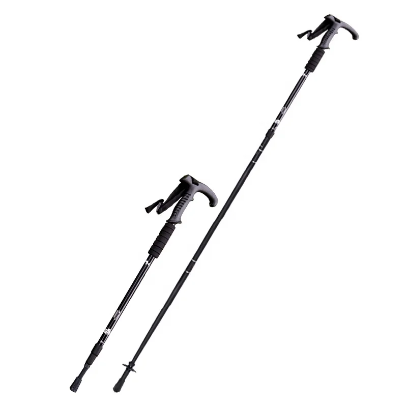 2022 Duralumin 7075 Walking Stick Alloy Trekking Pole Aluminum Hiking Sticks for Outdoors