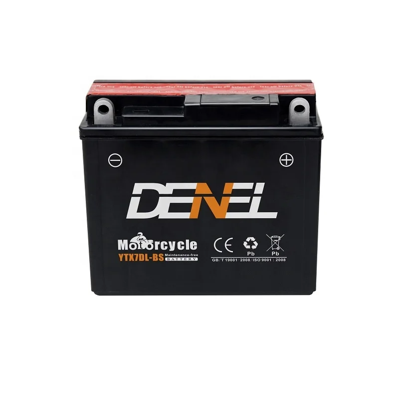 DENEL быстрого запуска ОПП De Moto 12V6AH YTX7DL-BS батарея для мотоцикла