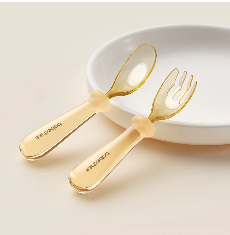 2024 New Materials BPA Free ppsu material children baby tableware Baby fork and spoon set dinner set luxury