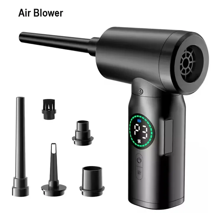Multi-Functional Wireless Air Pump Indoor And Outdoor Car Gap Dust Removal Blower Digital Display Highlight Vacuum Cleaner