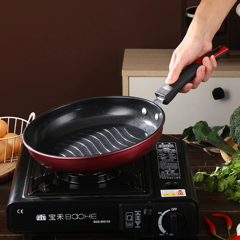 26/30/32CM Non-Stick Frying Pan Induction Maifan stone Coating Iron Frying Pan