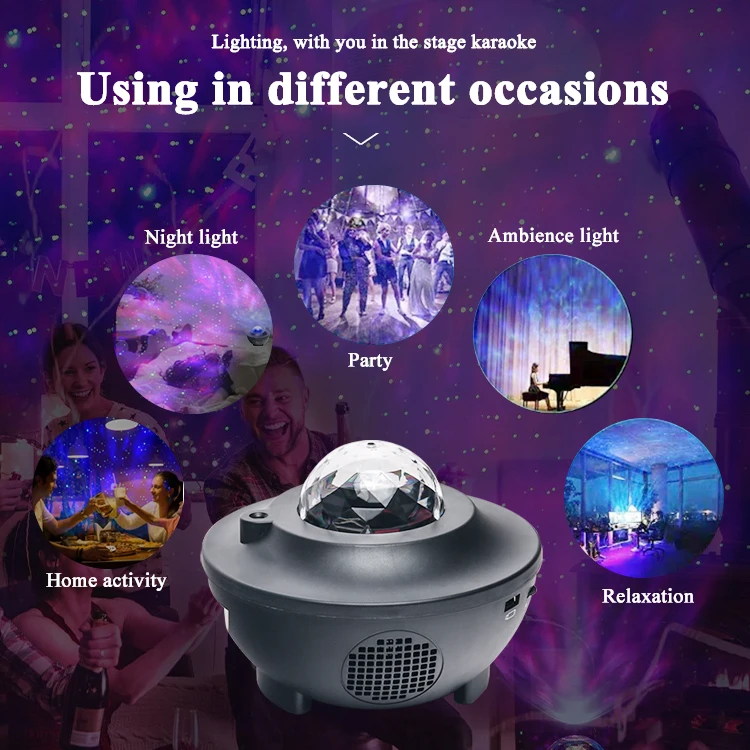New USB star projector moon light music galaxy projector for decoration galaxy star projector starry sky night light