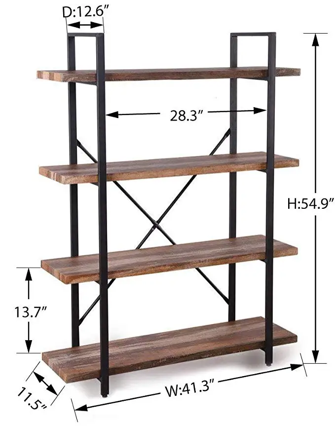 High quality bookcase storage rack wooden indoor display