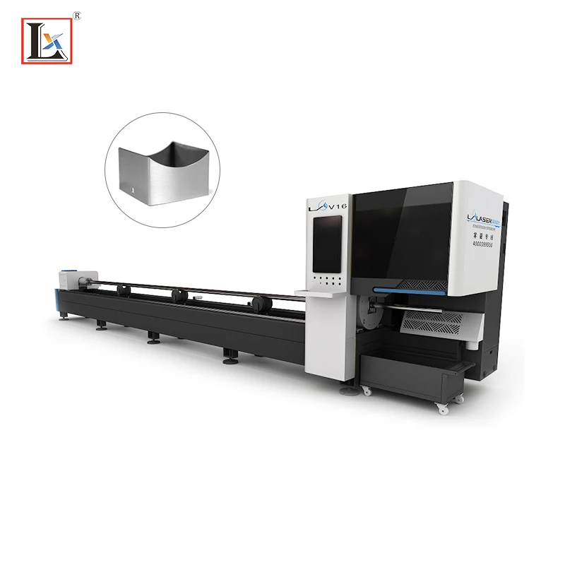 Cnc Metal Aluminum Ms Ss Carbon/ Mild /stainless Steel Rectangular Square Round Fiber Tube Pipe Laser Cutting Machine