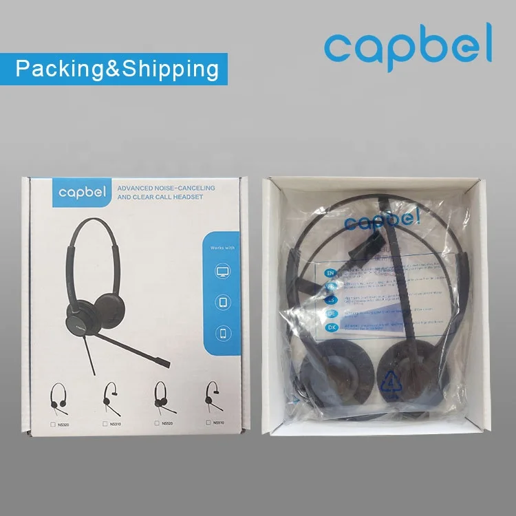 OEM Professional High Quality Wired ANC Over-Head Headset for PC with Mute USB Headphone Call Center