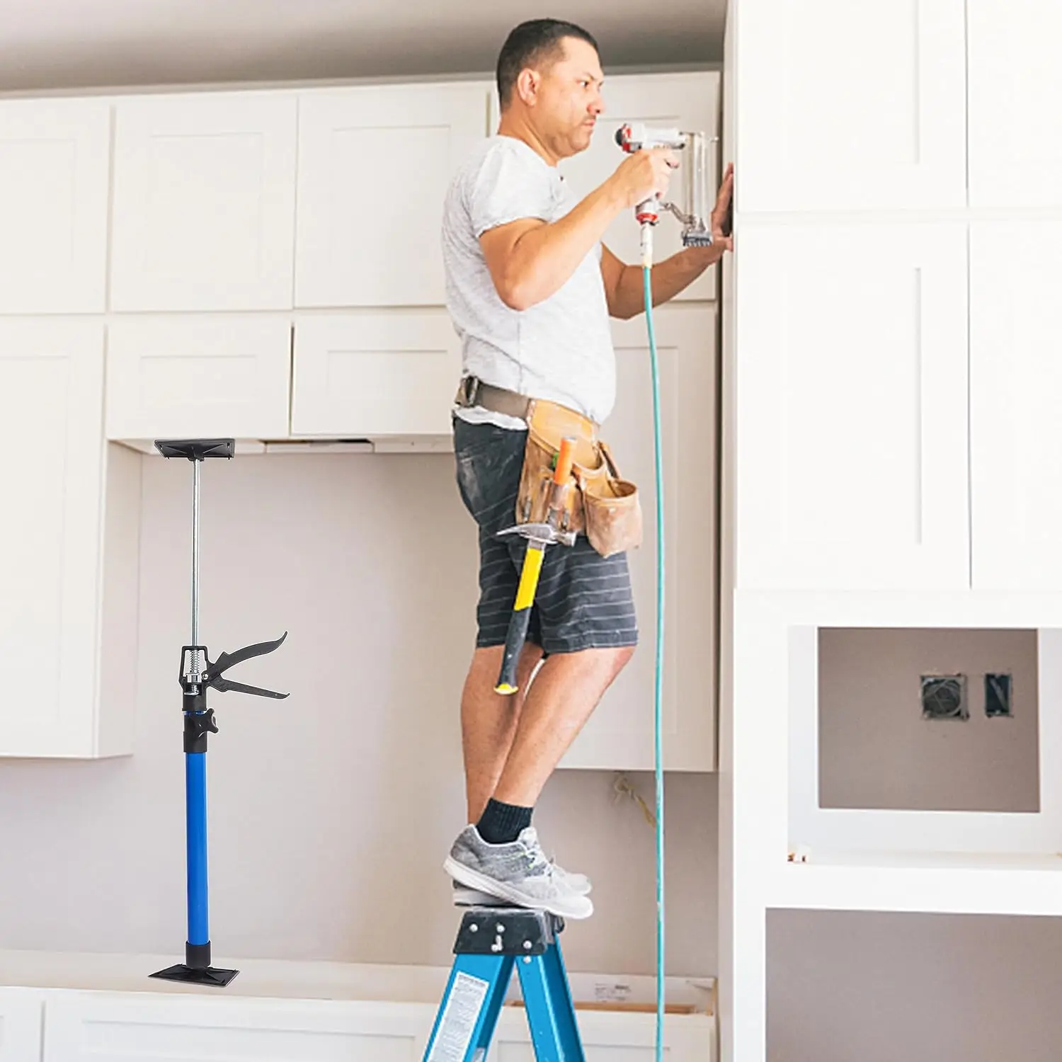 50-115 cm Adjustable ceiling support jack pole extension telescopic support rod for DIY