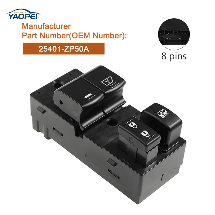 Wholesale  Front Driver Side Power Window Switch 25401-ZP50A For Nissan Frontier 2006-2020
