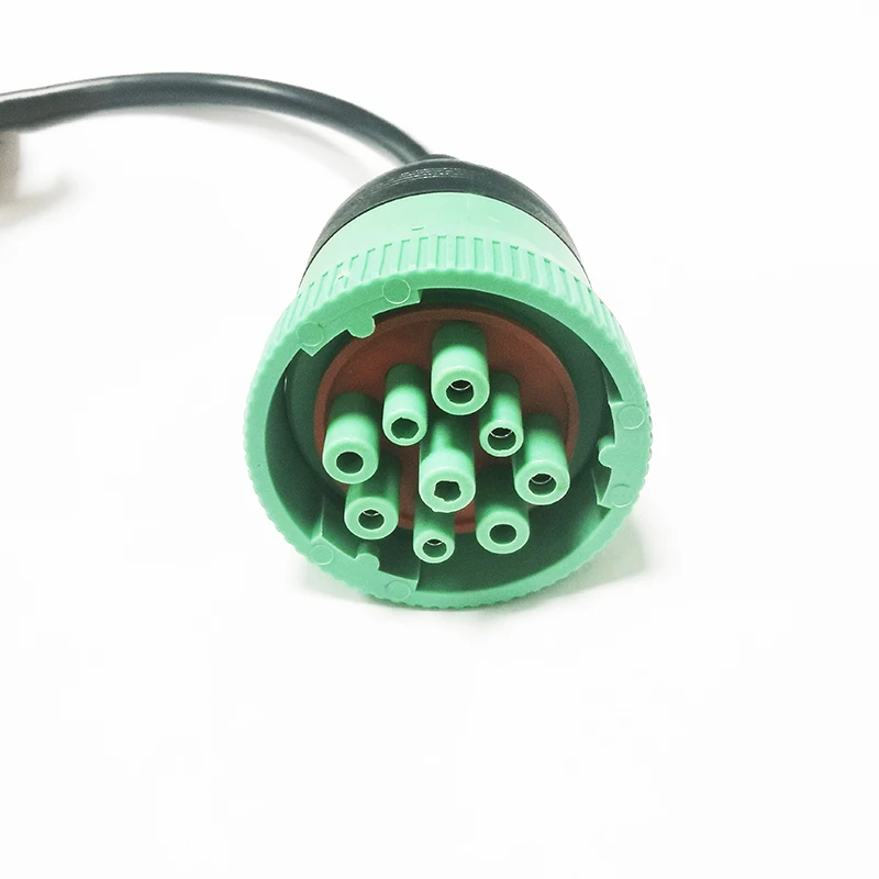 Оптовая продажа пользовательский тип 2 зеленый J1939 9pin штекер для RS232 DB15 D-SUB VGA 15pin Кабель-адаптер грузового устройства