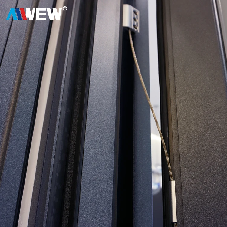 Alwew factory customized thermal break blind inside double glass aluminum window french casement windows aluminium casement wind