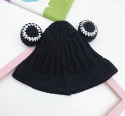 2022 Solid Color Cartoon Frog Knitted Hat Winter Warm Hat Acrylic Cap Beanie Hat For Kid Boy And Girl