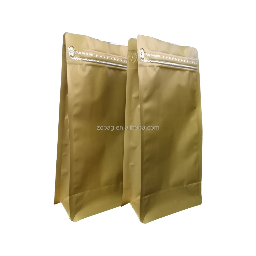 250g Elephant Dung Coffee Powder Bag 8oz Packaging Bags Kraft Plastic Colombian Coffee Storage Pouch Package Zipper 500g Bags