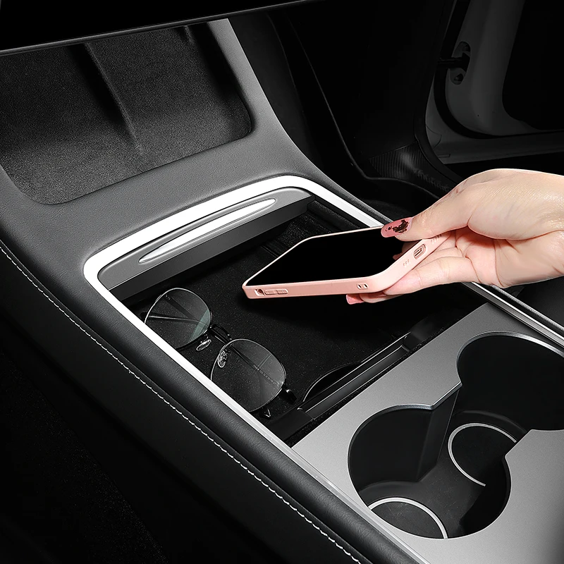 2021 2022 Model Y Central Armrest Storage Box For Tesla Model 3 Organizer