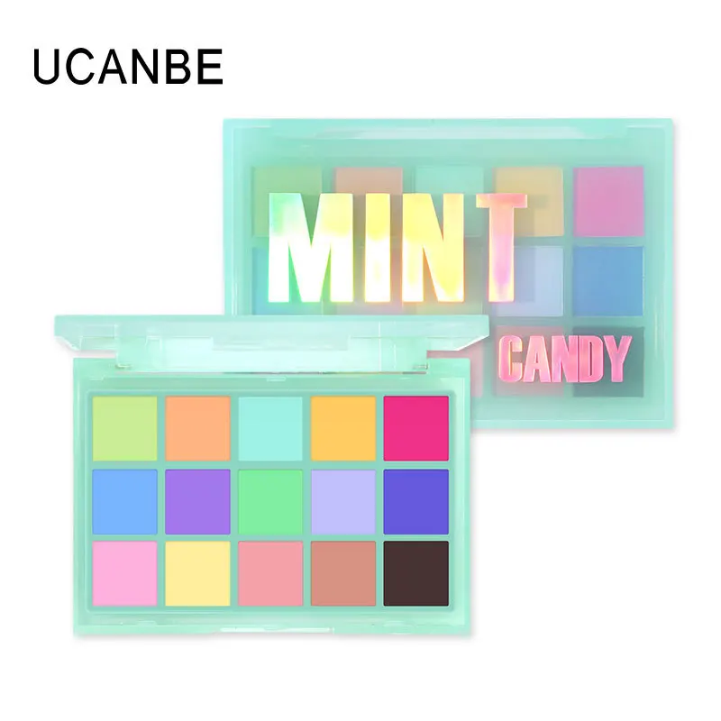 UCANBE 15Colors Eyeshadow Palette Glitter Sweet Gliltter Neon Makeup Macaron Artist Party Shimmer Matte Eye Shades Nude Pigment