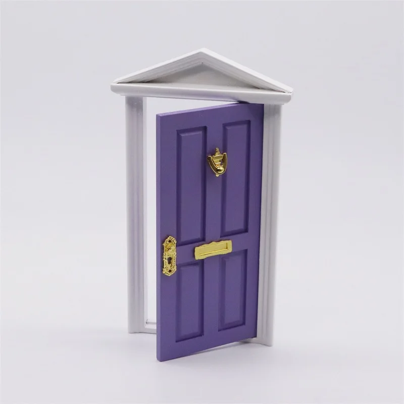 1:12 Mini Doll House Accessories DOLLHOUSE Furniture Door Color Spire Villa Door real hardware door