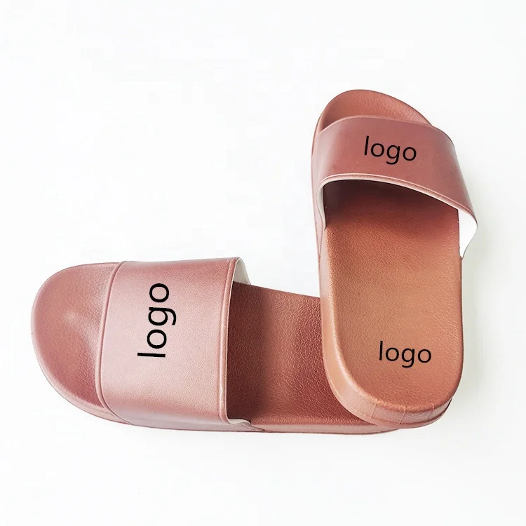 Low MOQ Wholesale Men Summer Anti-slip Custom Grey Sandals Slides Fashion Customized Logo and Colour Slippers