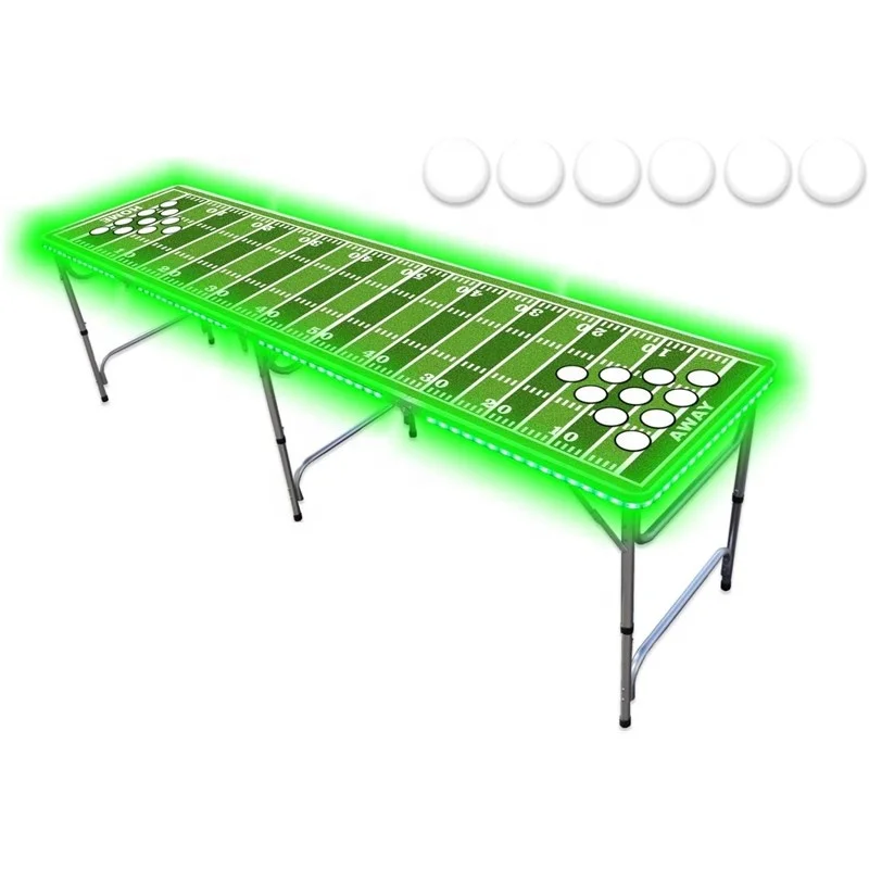 Неоновый светлый Пивной Стол для понга нация beerpong стол кемпинга алюминиевый складной