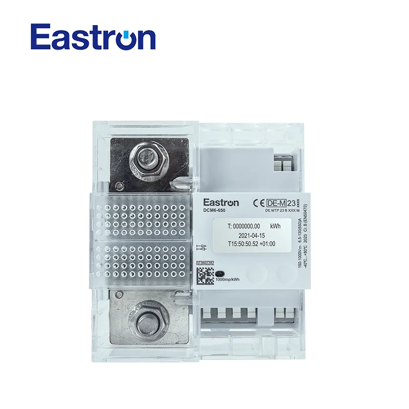 Eastron DCM6-650 MID DC kWh Meter, Hot-selling Class B Din Rail Energy Meter for DC EV Charger