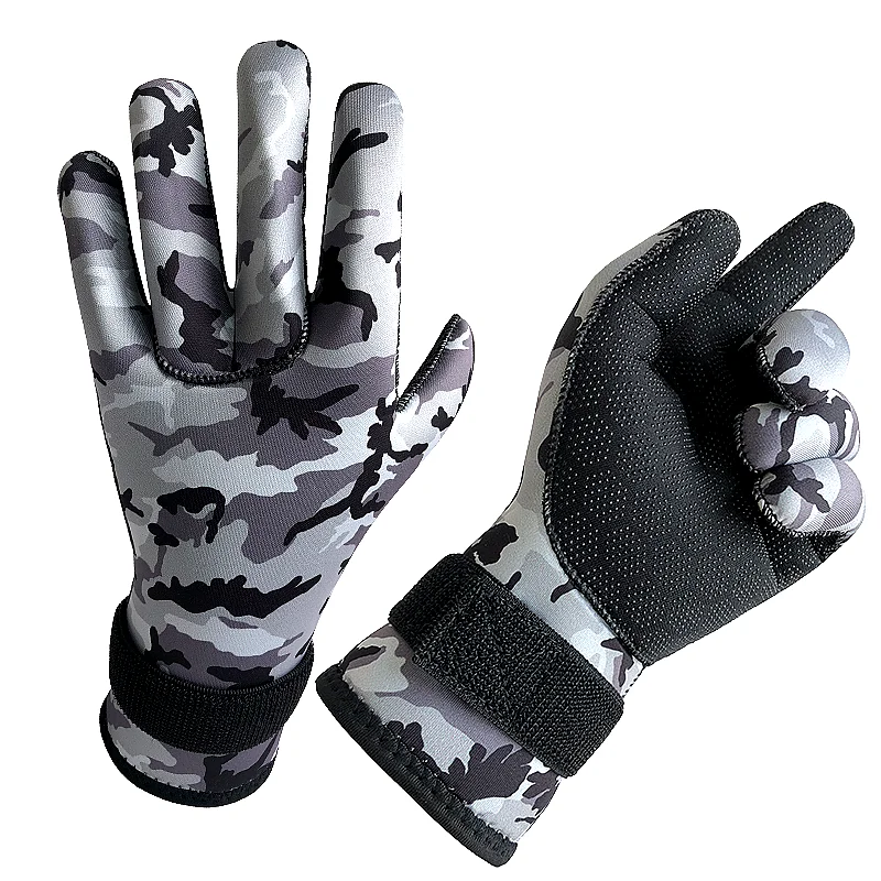 2022 неопреновые 3 мм камуфляжные перчатки для плавания и дайвинга Нескользящие износостойкие рыбалки
