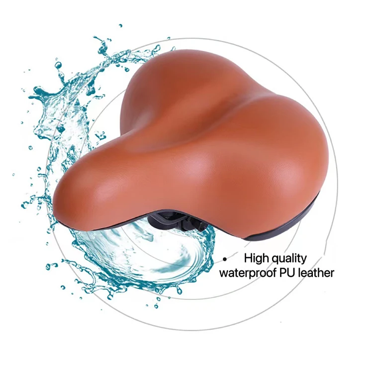 Vintage Leather Saddle Seat Cushion Road Bike town bike Sport Saddle Brown Cycling Saddle Bike Seat for unisex