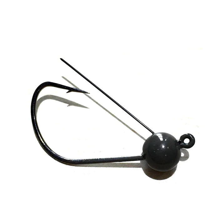 Professional bass fishing wolfram ball jig head, tungsten weight football metal fishing jigheads
