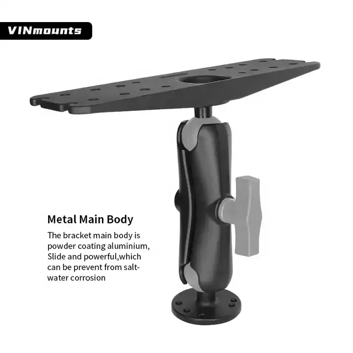 Medium Marine Electronics Mount with Medium Arm Compatible with Garmin, Lowrance, Humminbird