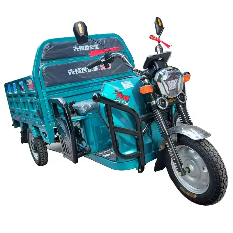 Hot Selling 1200W Electric Tricycles Cargo Truck Ricycle Adult Electric Reverse Trike Motorcycle Can add tarpaulin