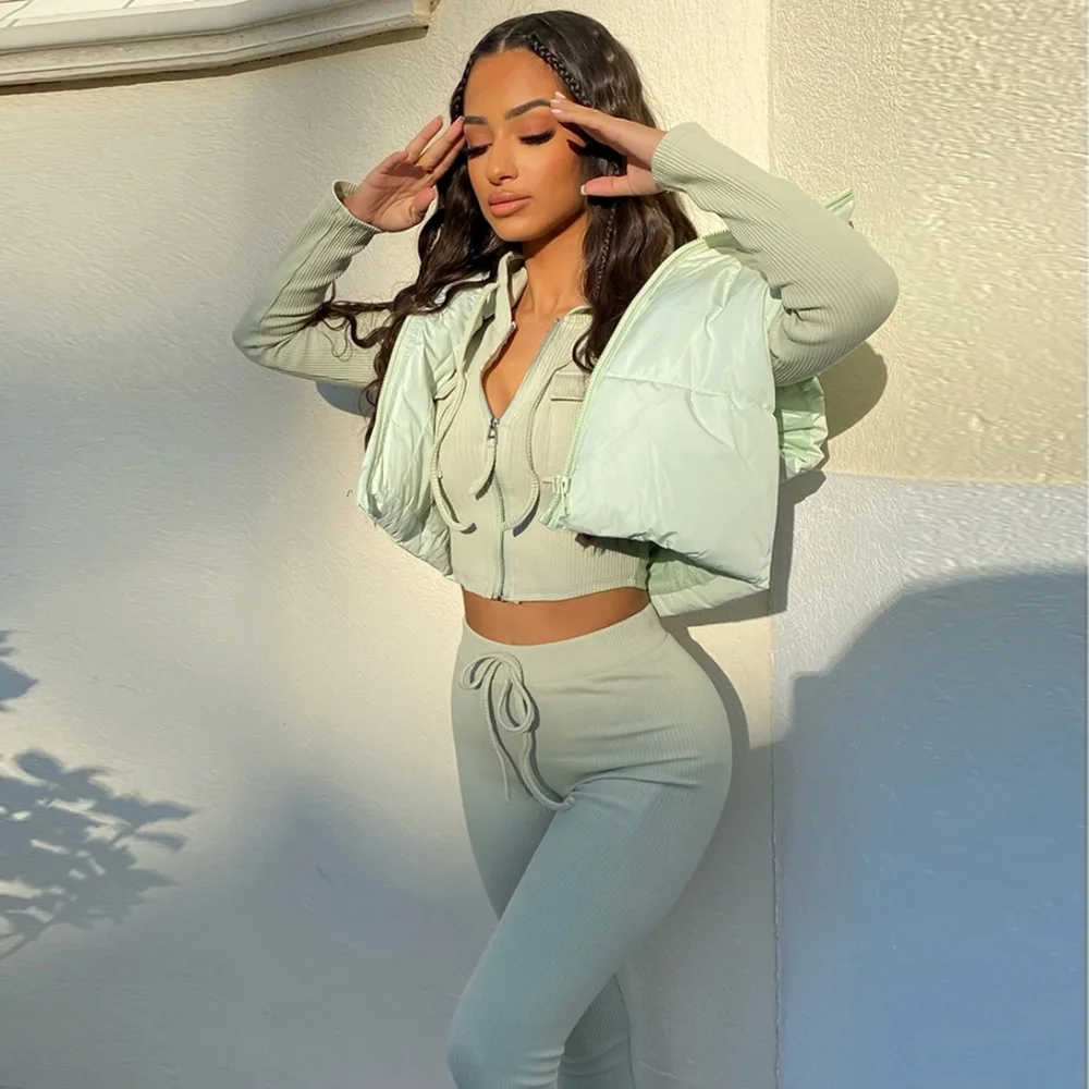 
2021 Bubble Puffer Down Coats Fashionable Girl Trendy Coats For Women Ladies Winter Crop Trench Coats Women Designers Jackets 