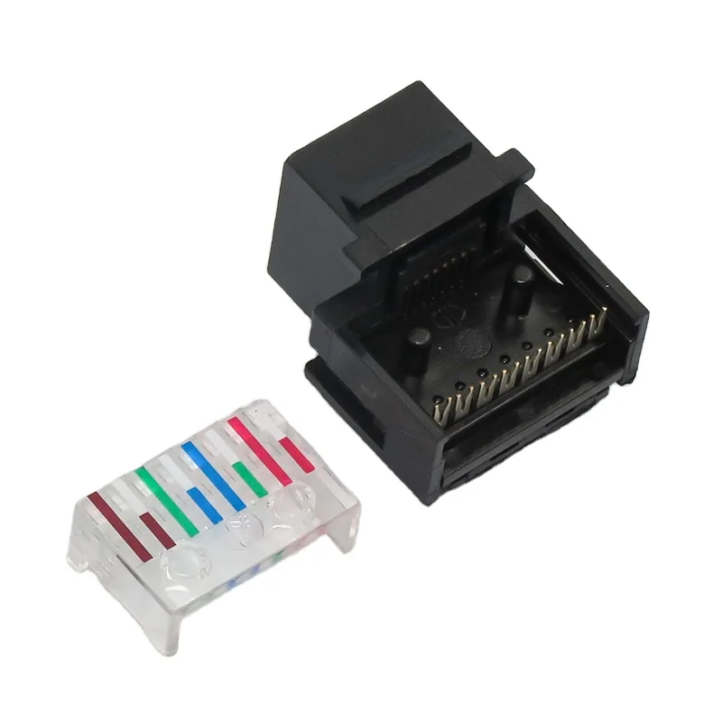 Keystone Jack Rj45 Ethernet Module Cat5E Network Coupler Punch Down Adapter