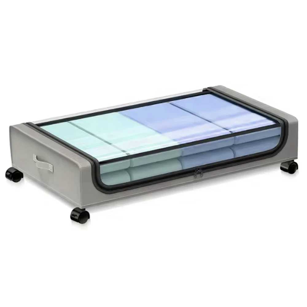 Clothes Shoes Storage Box Large Capacity Organizer Under Bed Storage Box with Wheels