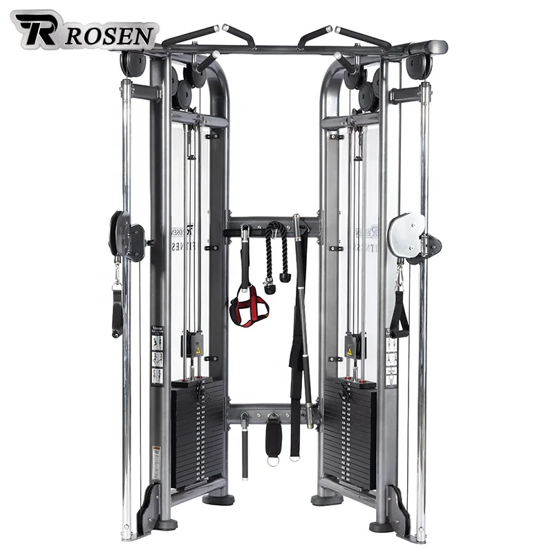 OEM Acceptable ROSEN FITNESS 3mm Thick Strength Mquinas De Gimnasio Dual Adjustable Pulley For Bodybuilding
